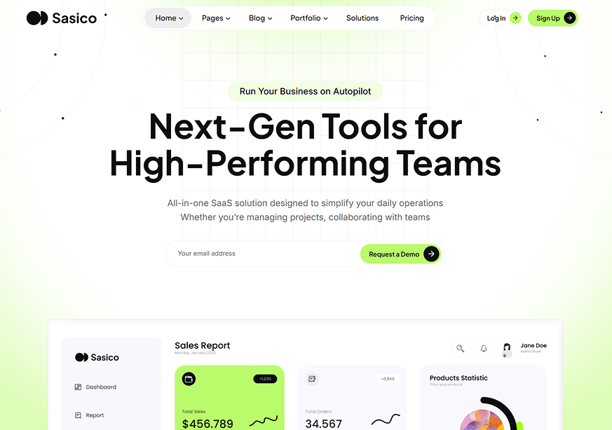 Sasico - SaaS & Tech Startup [WordPress Theme]